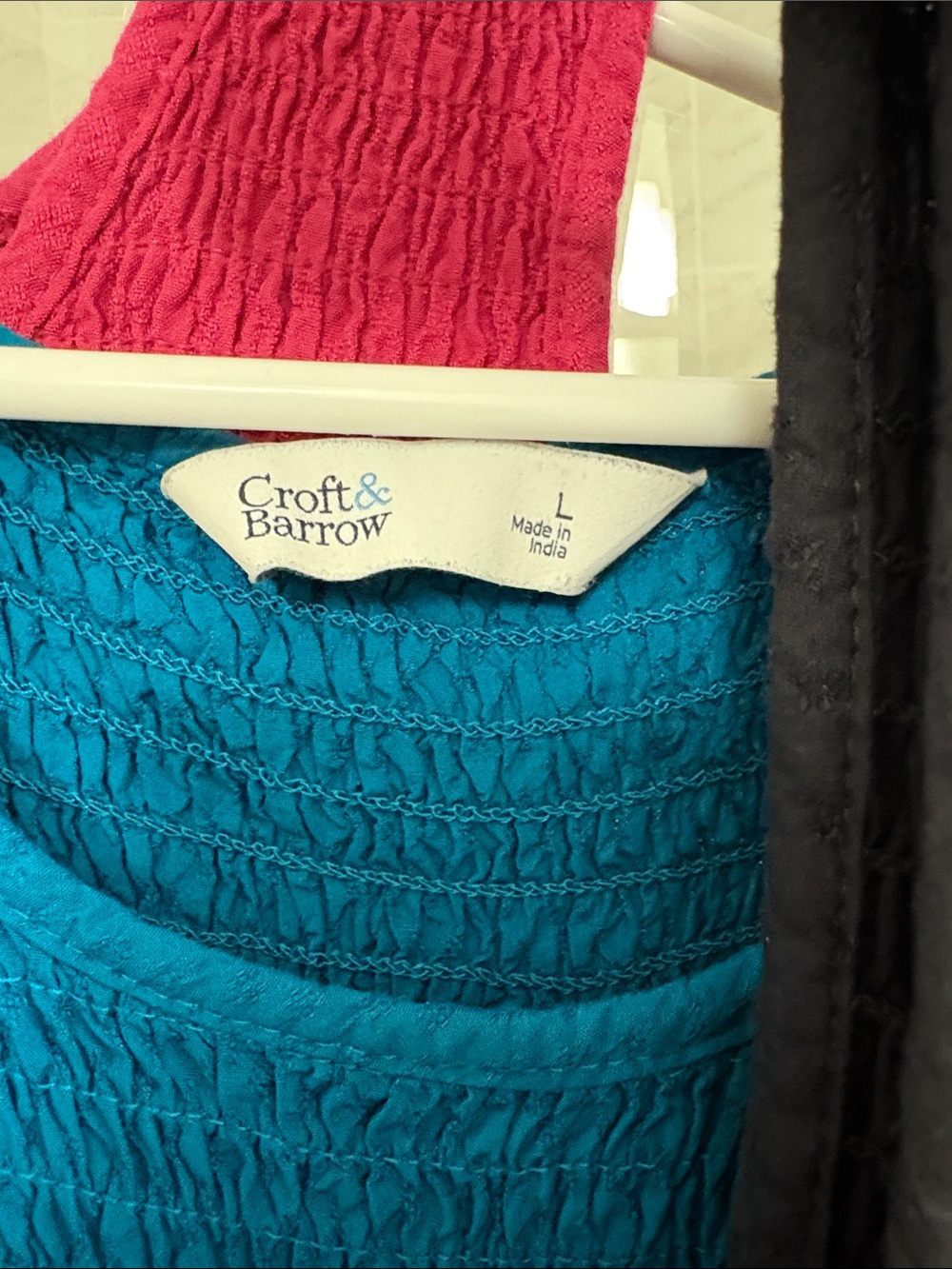 Croft and Borrow Size Large- Smocked Tank Midi Dress - Black, Teal, Fuchsia - Picture 2 of 7